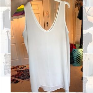 White long tank top